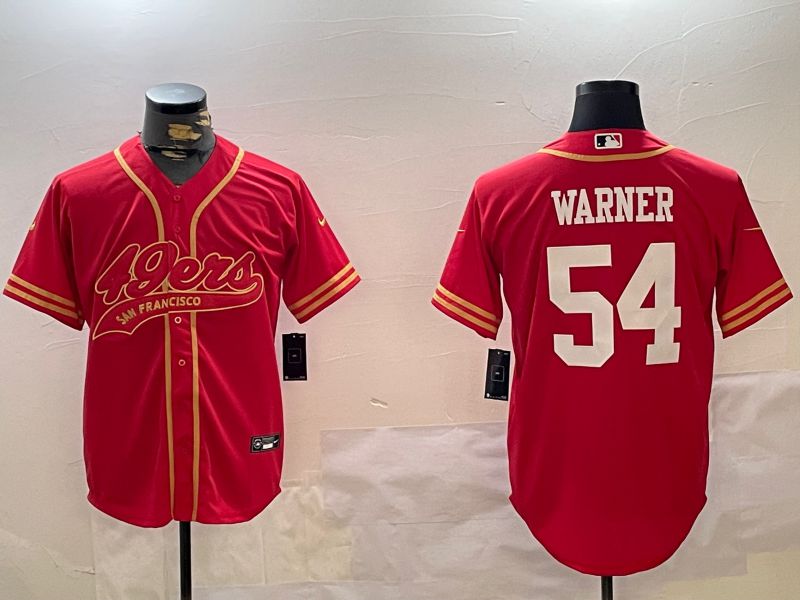 Men San Francisco 49ers #54 Warner Red Joint Name 2024 Nike Limited NFL Jersey style 12093->san francisco 49ers->NFL Jersey